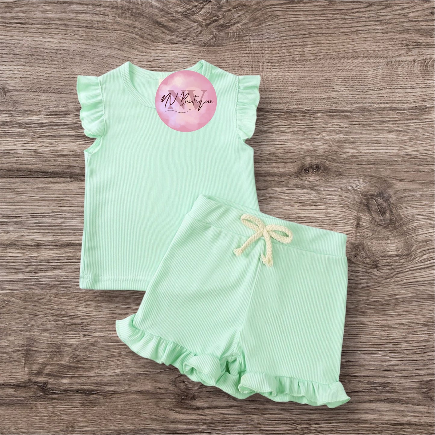 Ruffle short set