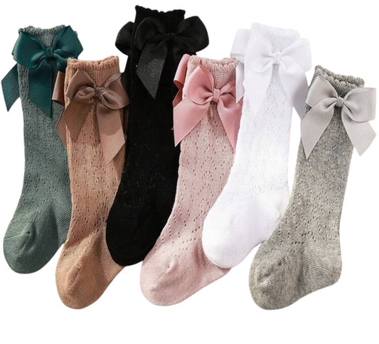 Over the knee bow socks