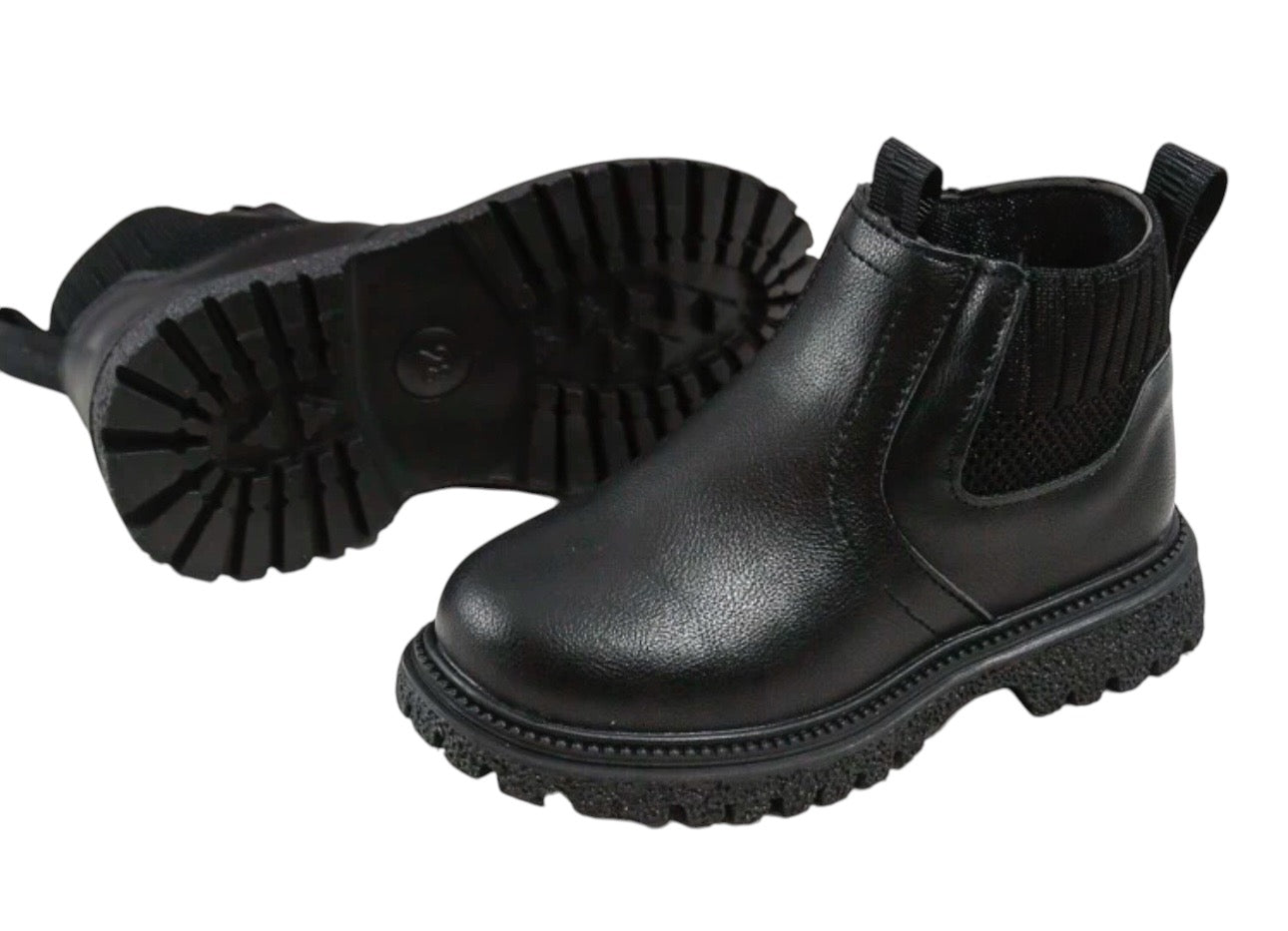Black zipper boots