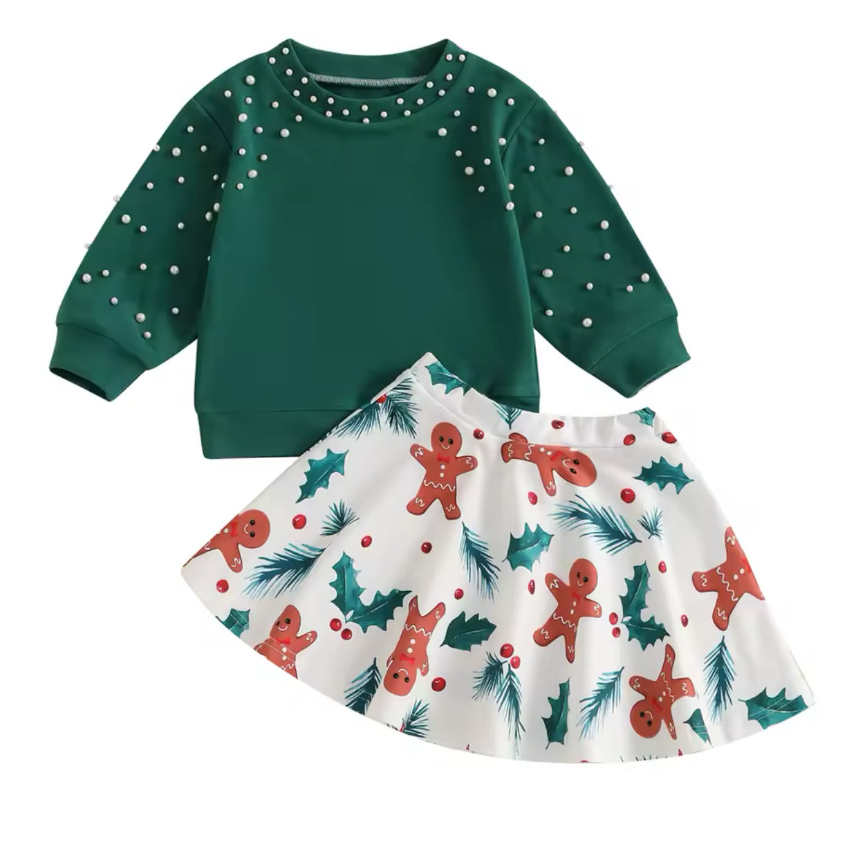 Pearl gingerbread skirt set