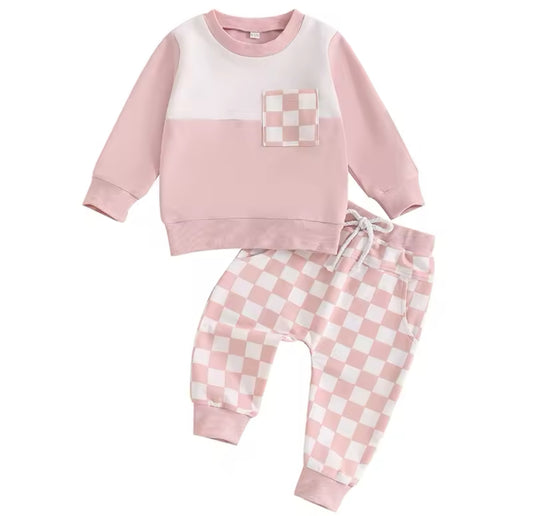 Pink Checkered set