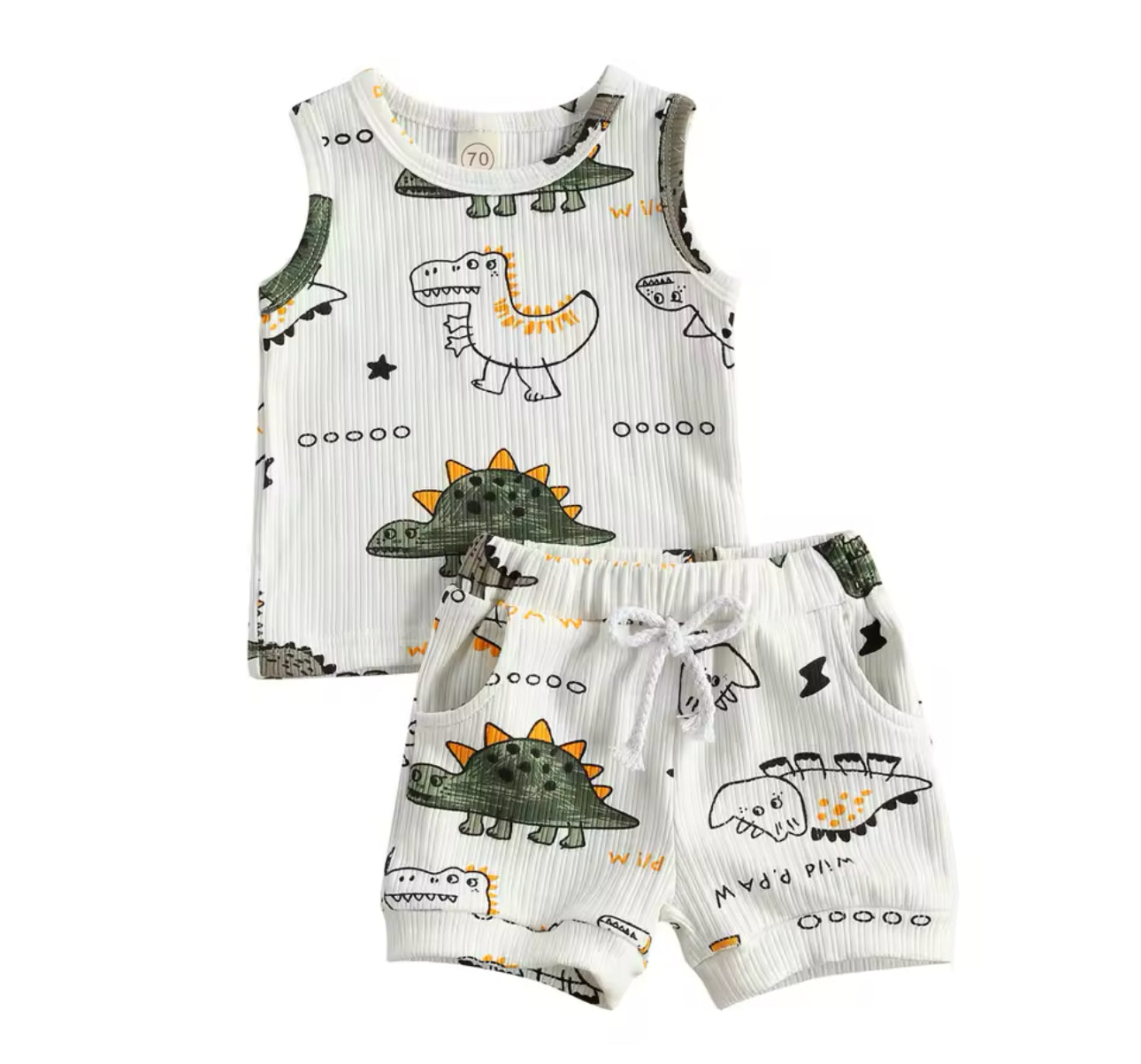 Dino Boy short set