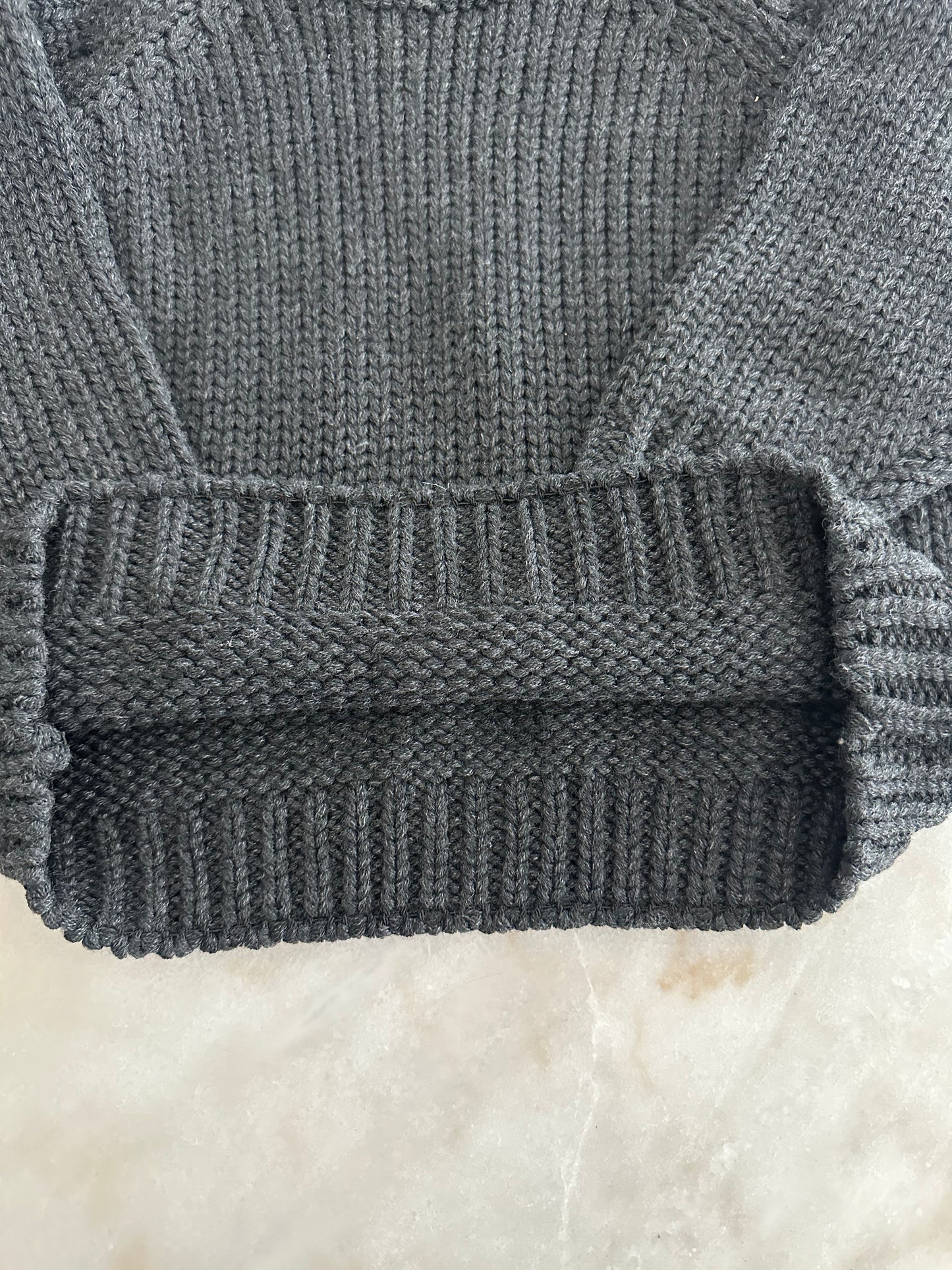 Black knit oversized sweater