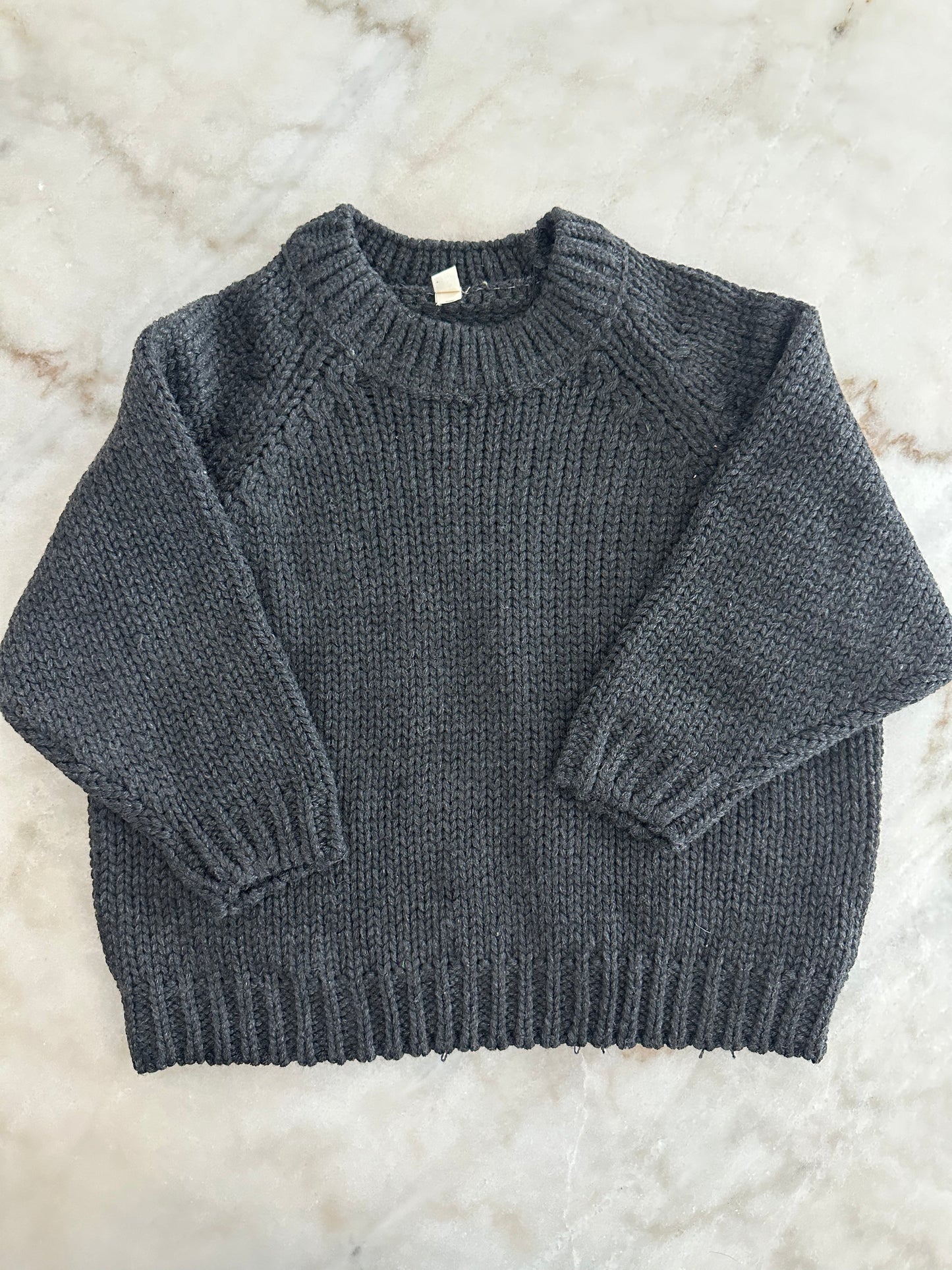 Black knit oversized sweater