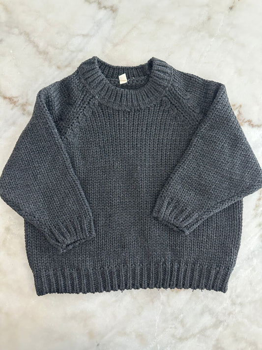 Black knit oversized sweater
