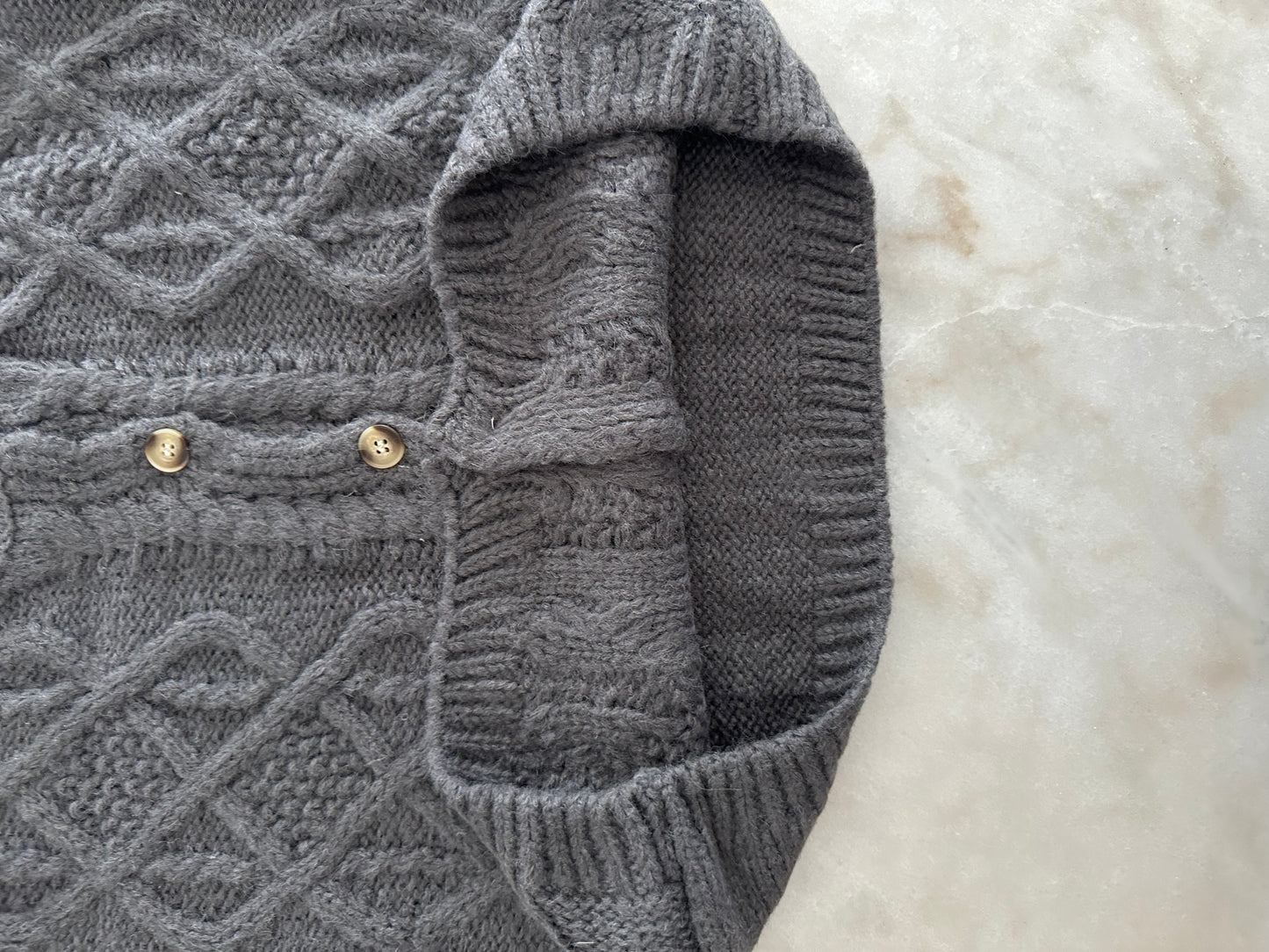 Gray button cardigan