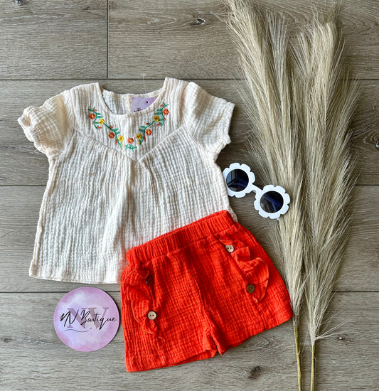 Linen short set