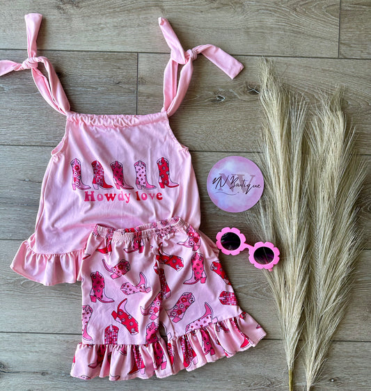 Cowgirl boots short set