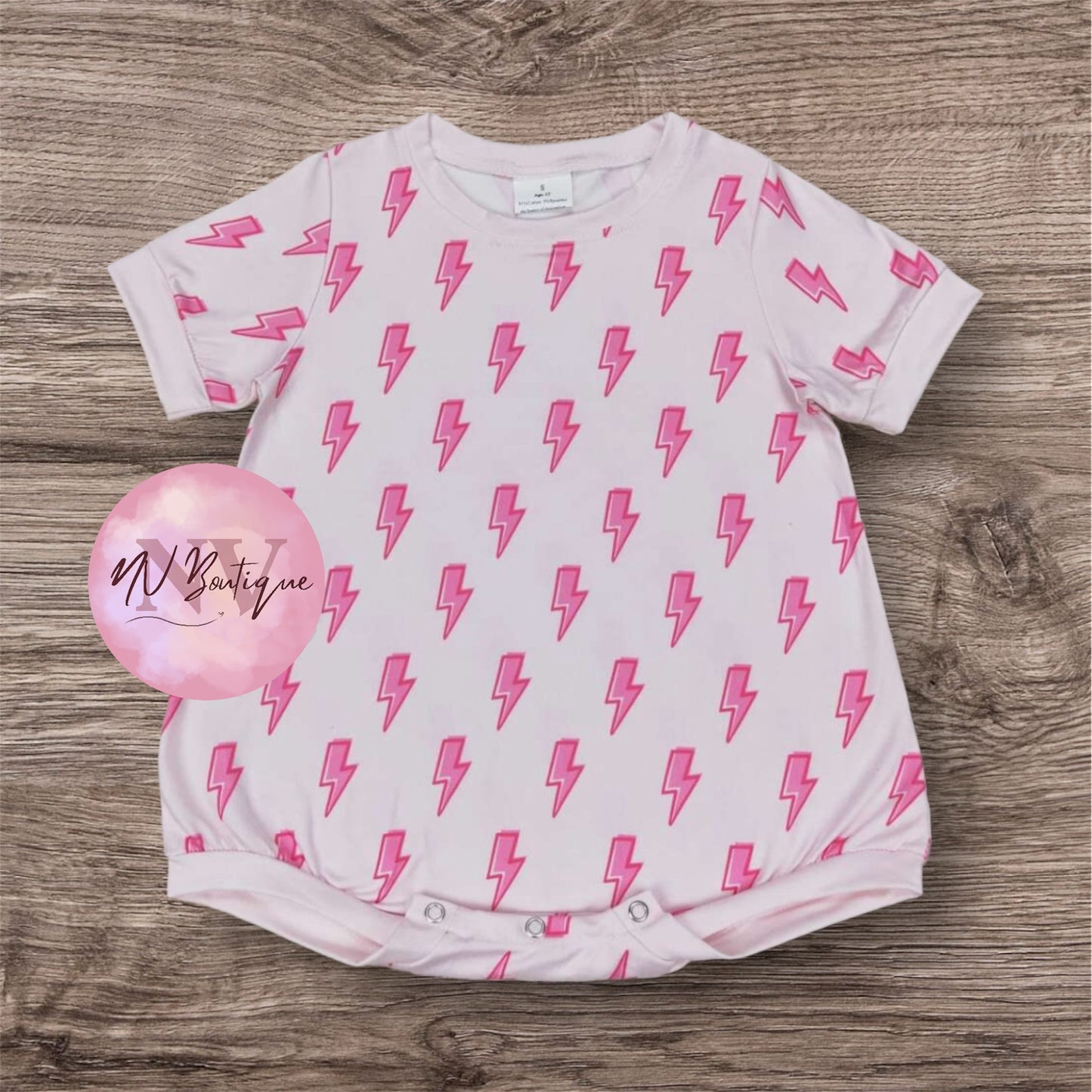 Pink lightning onesie